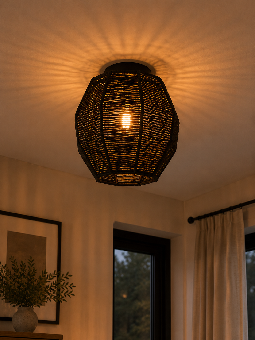Davu Ceiling Lamp | Kuni Shade — handcrafted African lighting from Kenya
